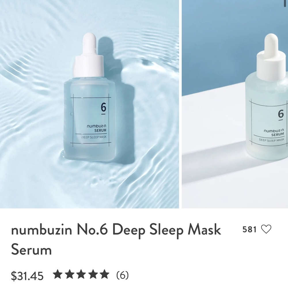 Numbuzin No.6 Deep Sleep Mask Serum